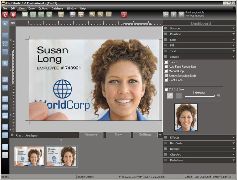ZMotif Cardstudio Software Ausweisdruck und Kartendruck