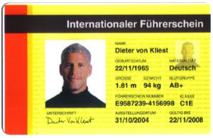 Personalisierte Führerscheinkarte