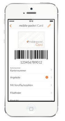 setting up a loyalty card on the smartphone - mobile pocket