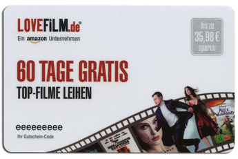 Promotionkarte Musterbeispiel Lovefilm