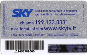 Plastic card with unforgeable scratch-off-panel