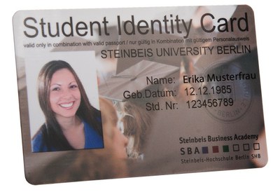 student identity plastic card