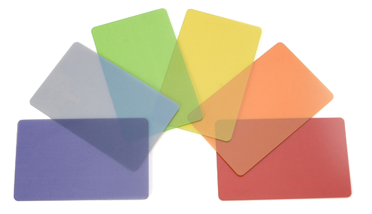 transparente bunte Karten